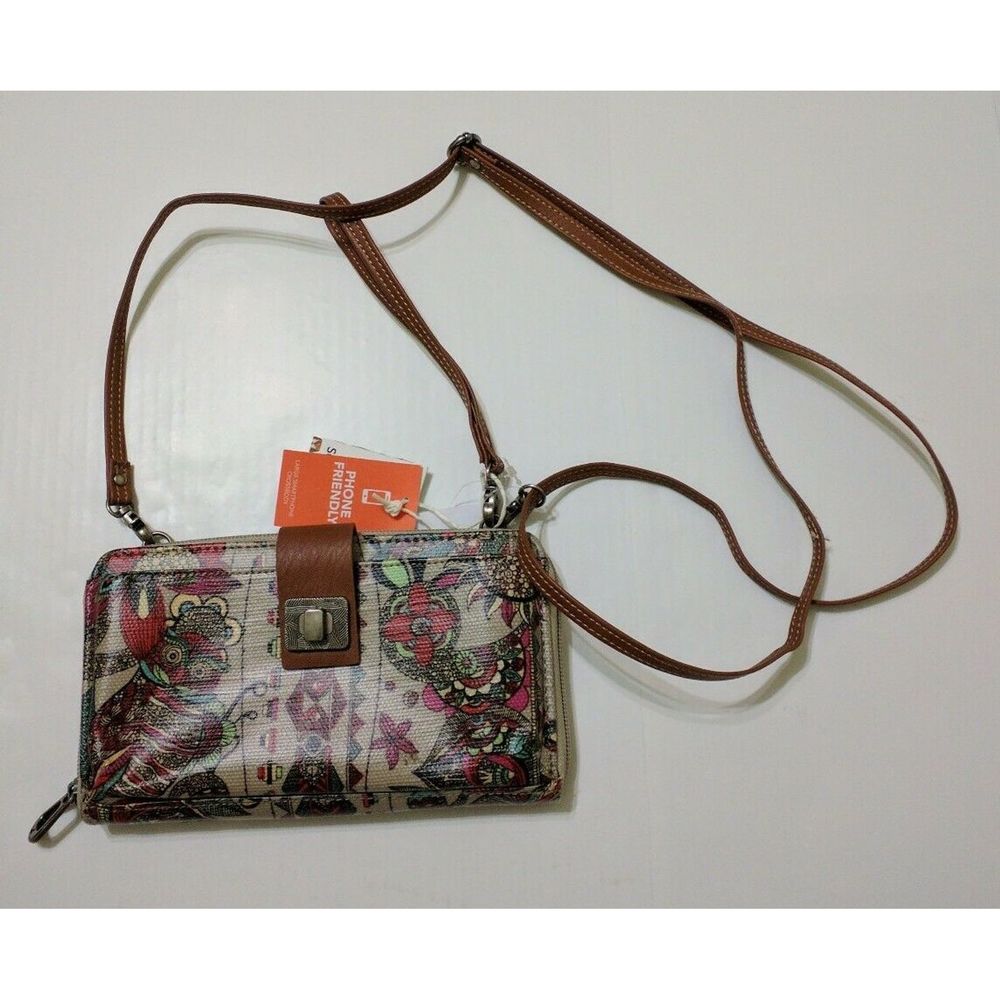 SAKROOTS Artist Circle Owl Crossbody Messenger Bag - Picture 1 of 6